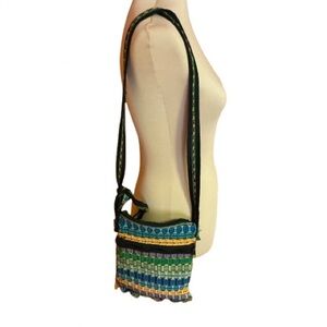 Bright woven festival purse